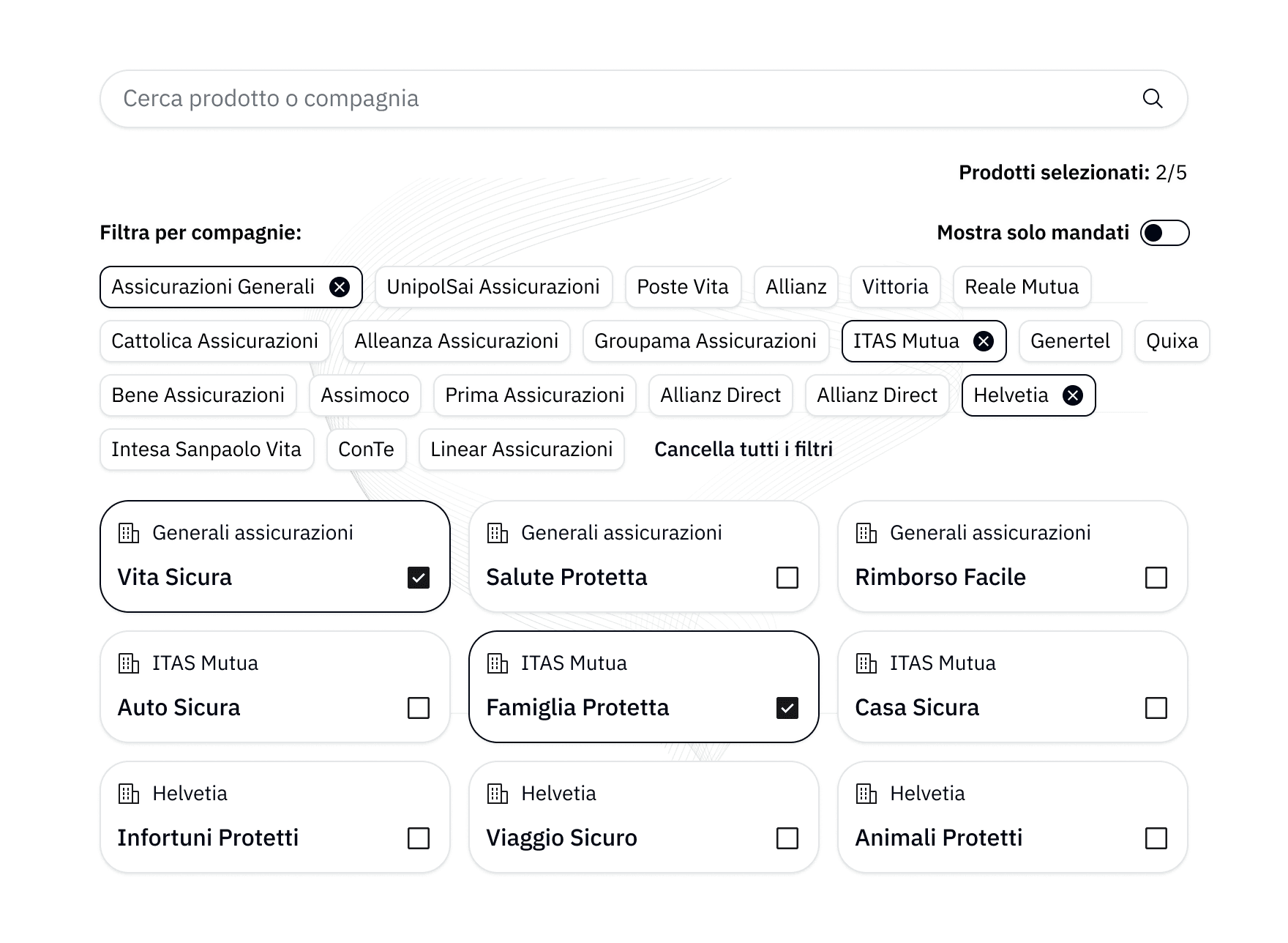 Confronto prodotti assicurativi competitor